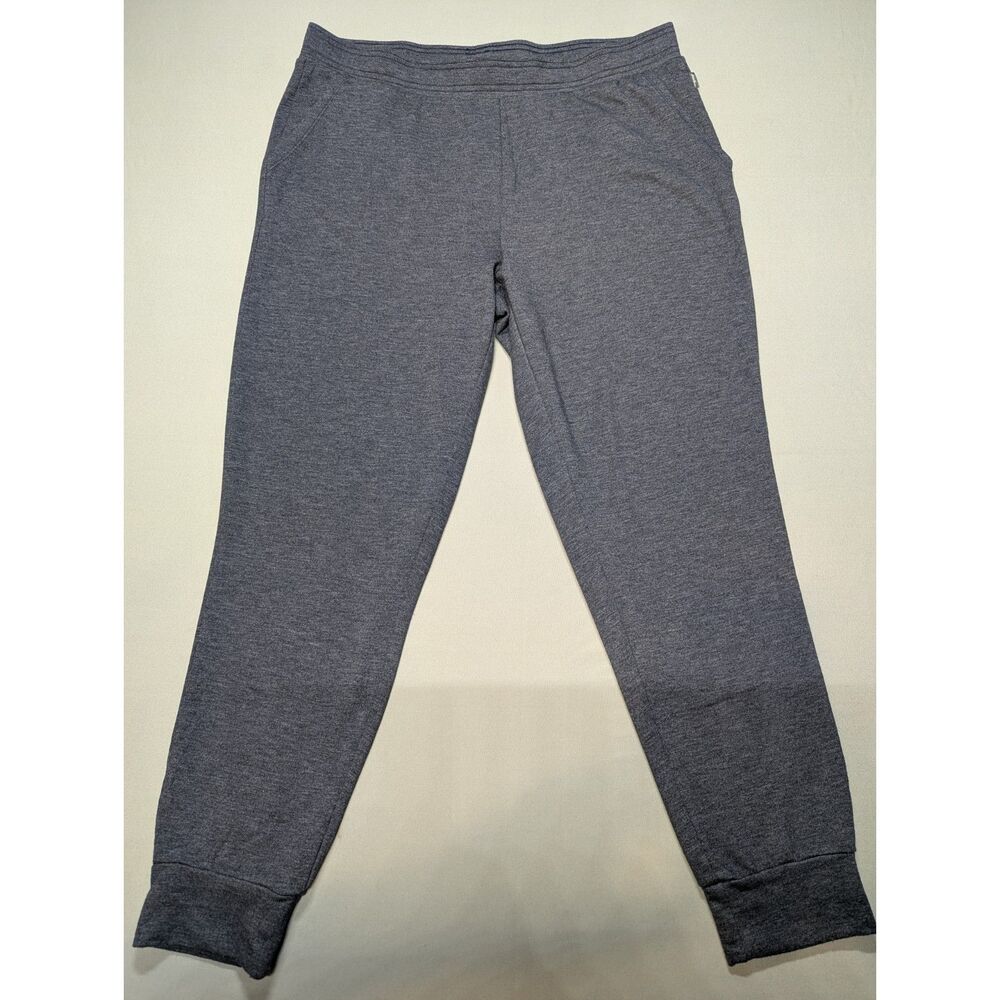 Eddie Bauer Lounge Jogger Sweatpants Womens XL Blue Gray Fleece Lined Pockets